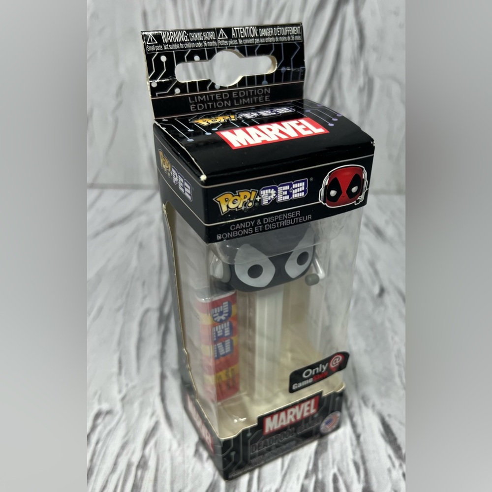 NIB - Funko Pop - Pez Dispenser - Marvel - Deadpool Gamer - White & Black